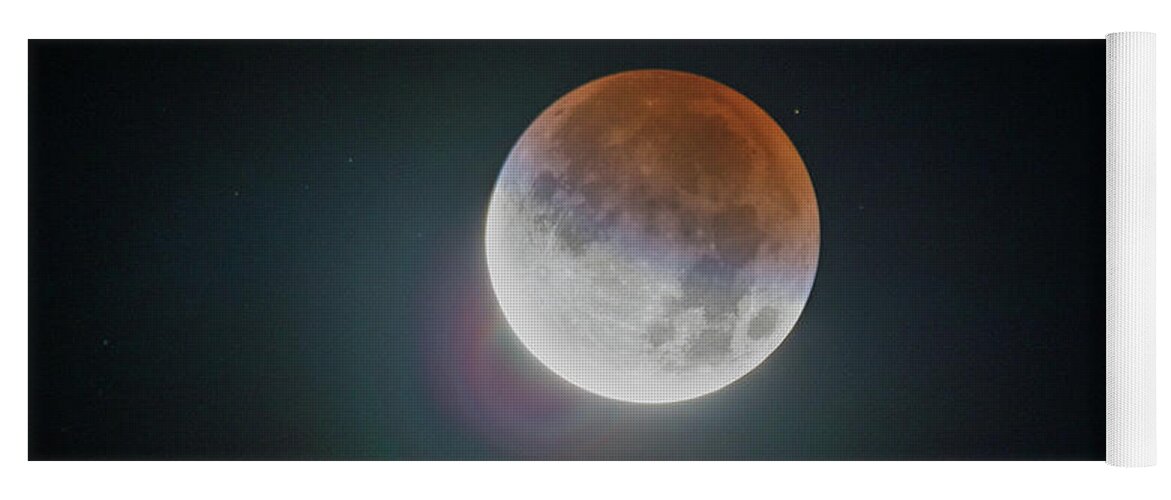 Moon Yoga Mat featuring the photograph Lunar Eclipse 2021 by David Beechum