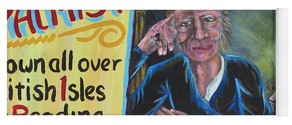 Acrylic Painting Yoga Mat featuring the painting Madam Thorney She Told Fortunes by The GYPSY and Mad Hatter