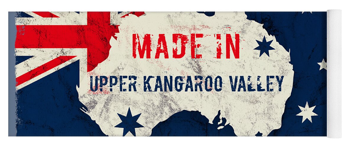 Upper Kangaroo Valley Yoga Mat featuring the digital art Made in Upper Kangaroo Valley, Australia #upperkangaroovalley by TintoDesigns