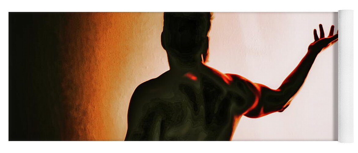Model Yoga Mat featuring the digital art Male Nude 2 by Dan Stone