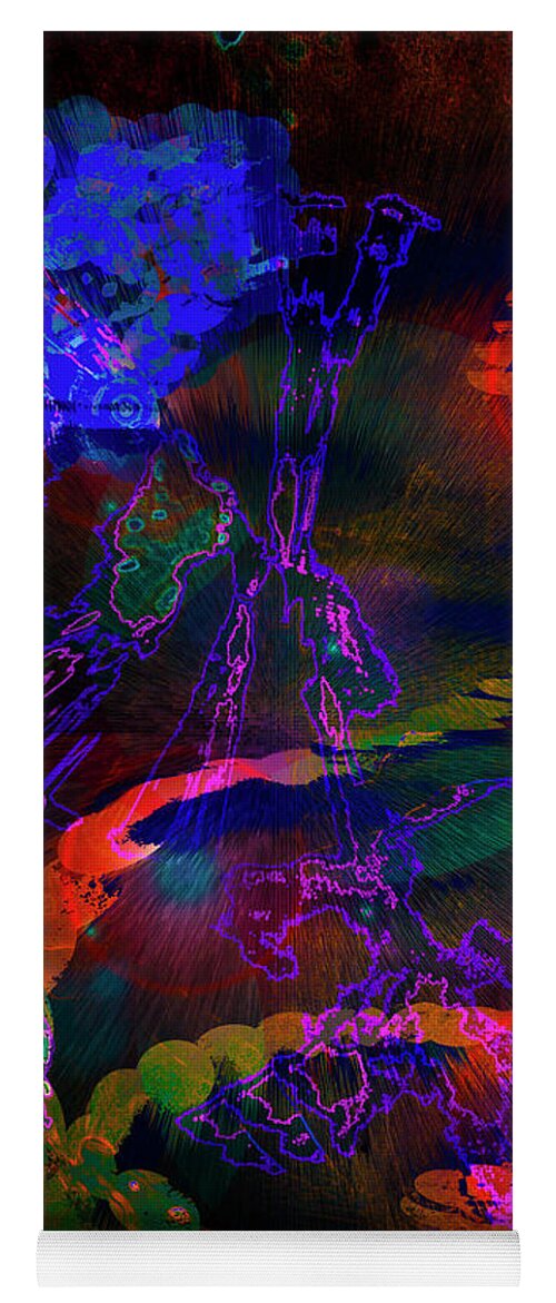 Abstract Yoga Mat featuring the digital art Manipulation by Gerlinde Keating - Galleria GK Keating Associates Inc