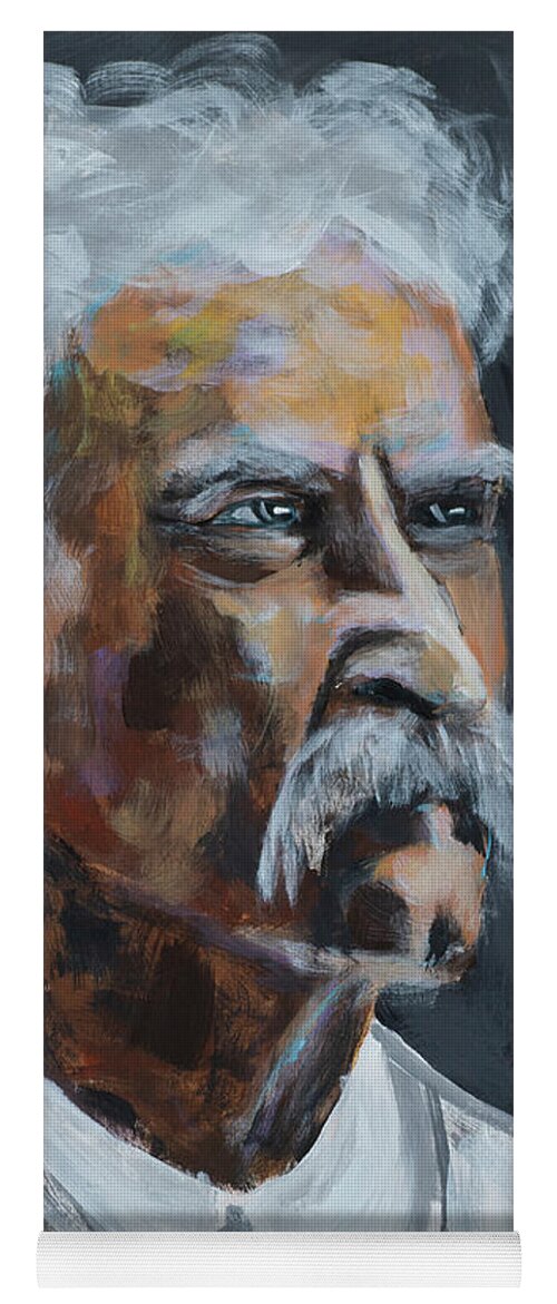 Mark Twain Yoga Mat featuring the painting Mark Twain by Mark Ross