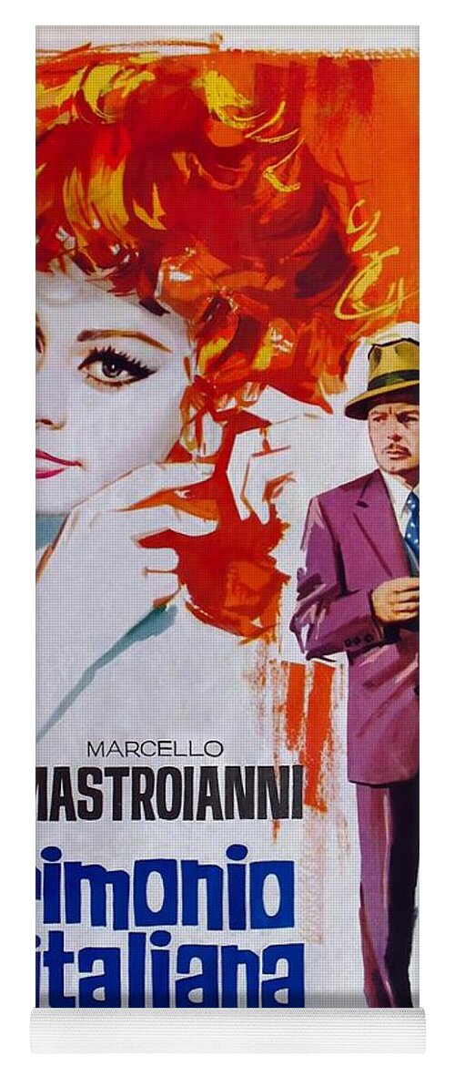 Synopsis Yoga Mat featuring the mixed media ''Marriage Italian Style'', 1964 - art by Jano by Movie World Posters