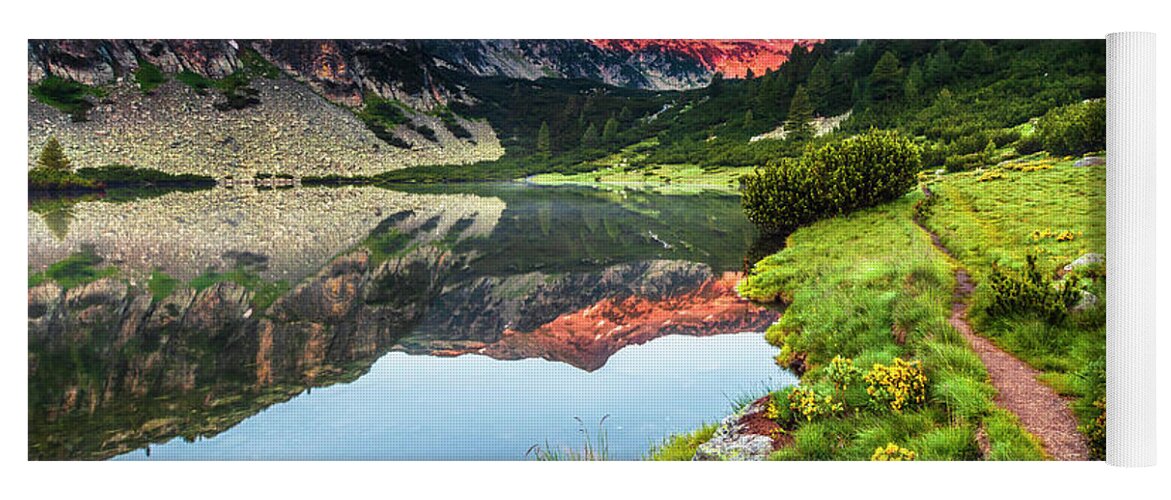 Bulgaria Yoga Mat featuring the photograph Marvelous Lake by Evgeni Dinev