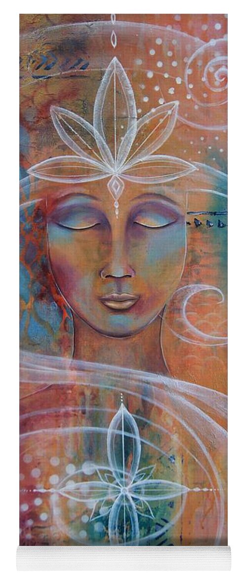 Painting Yoga Mat featuring the painting Meditation 2 by Reina Cottier