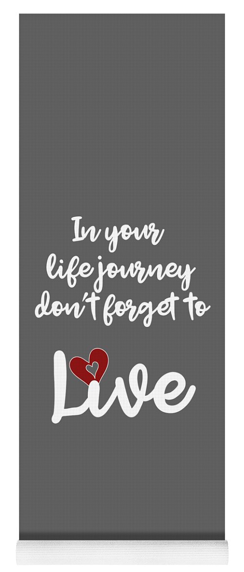 Thanksgiving Yoga Mat featuring the digital art Meme-live love Journey-Gift by Mary Mas