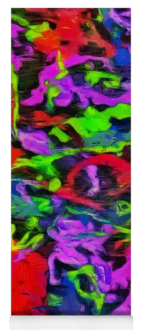 Splatter Yoga Mat featuring the mixed media Messy Paint by Christopher Reed