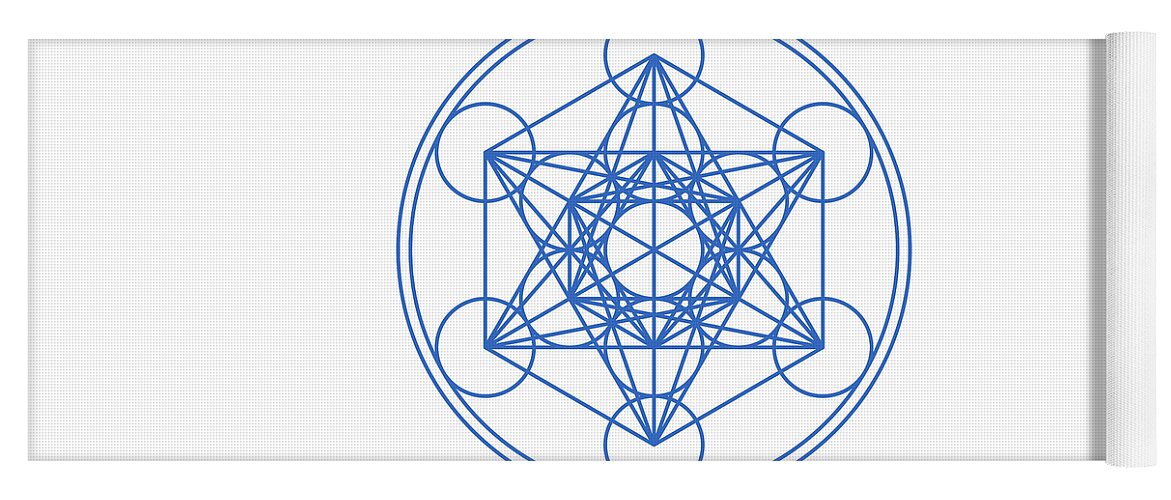 Metatrons Cube, a symbol framed in two circles Yoga Mat by Peter Hermes  Furian - Fine Art America
