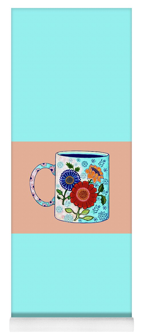 Colored Pencil Drawing Yoga Mat featuring the drawing Mexican Mug Drawing #4 by Lorena Cassady