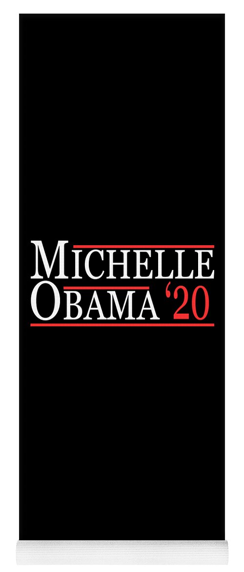 Funny Yoga Mat featuring the digital art Michelle Obama 2020 by Flippin Sweet Gear
