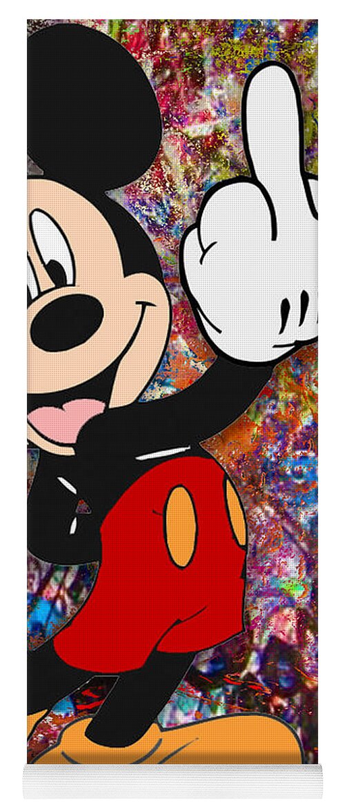 Mickey Mouse Finger Pop Art Graffiti 1 Yoga Mat