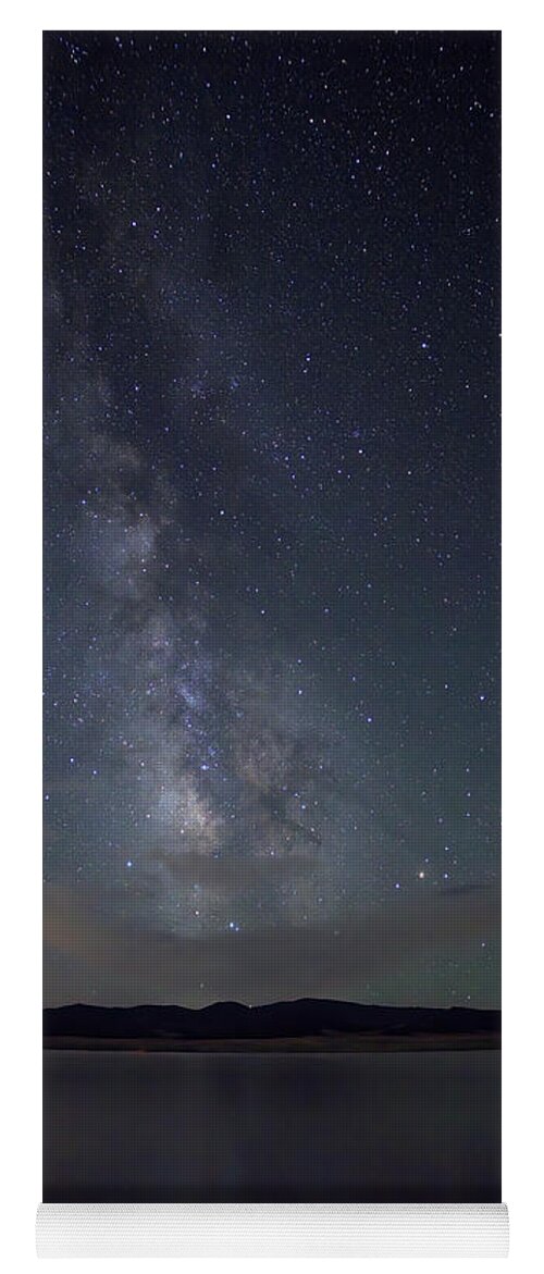 Milky Way Yoga Mat featuring the photograph Milky Way Over 11 Mile by Bob Falcone