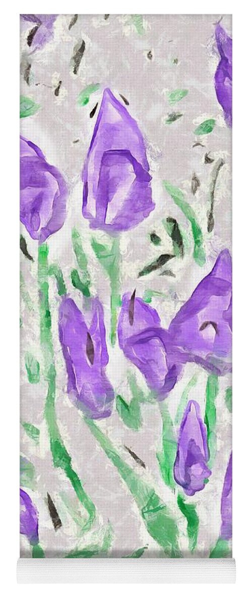 Tulips Yoga Mat featuring the mixed media Minimalist Tulips by Christopher Reed