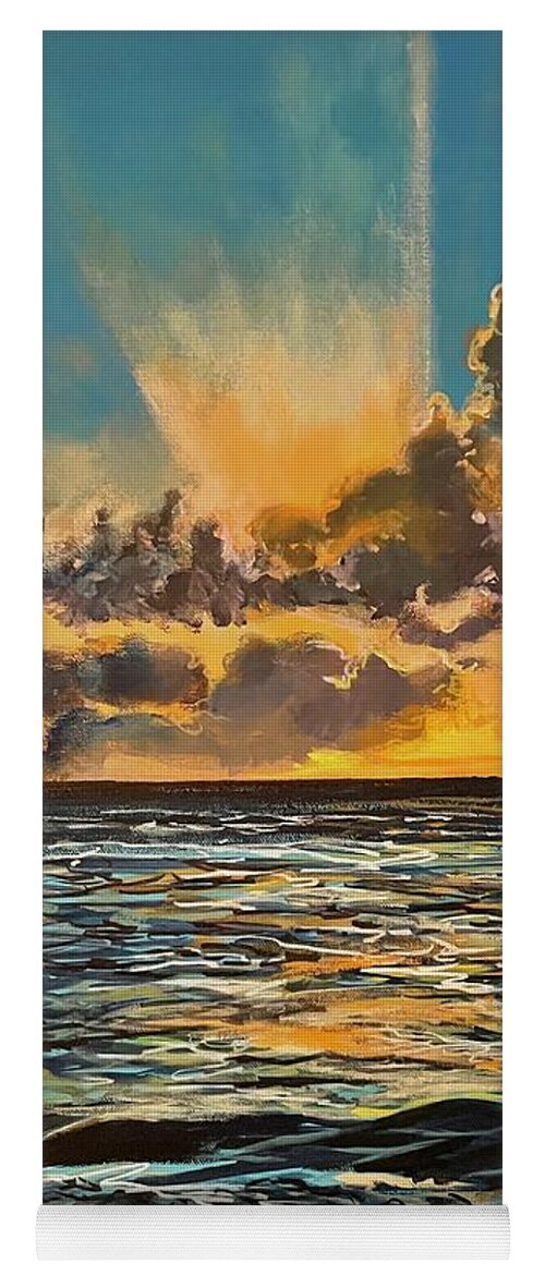 Landscape. Seascape Yoga Mat featuring the painting Missing The Miracle by Joel Tesch