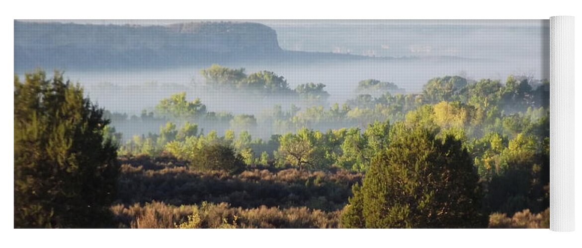 Fog Yoga Mat featuring the photograph Mists of Time - Thunder Visions Ranch- New Mexico by Doug Miller