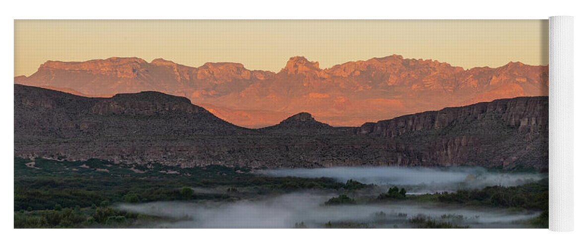 2018 Yoga Mat featuring the photograph Misty Big Bend Sunrise by Erin K Images