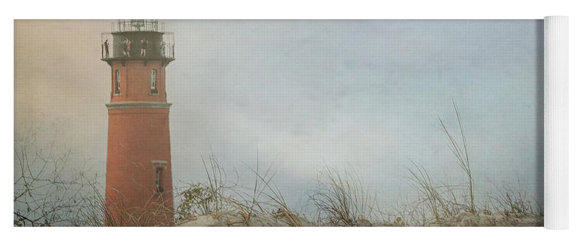 Lighthouse Yoga Mat featuring the photograph Misty Lighthouse by Norman Peay