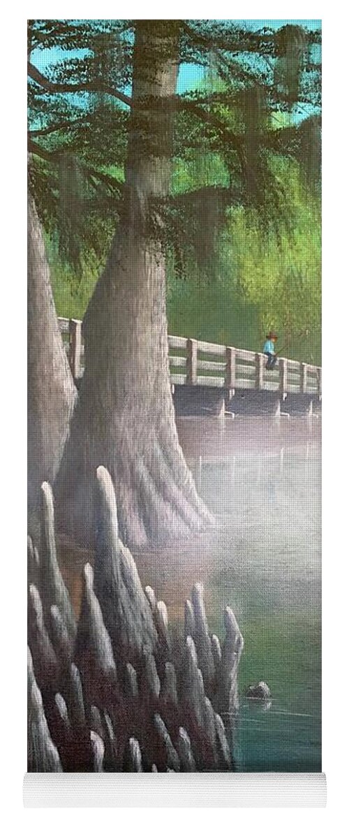 Historic Yoga Mat featuring the painting Misty Morning by Marlene Little