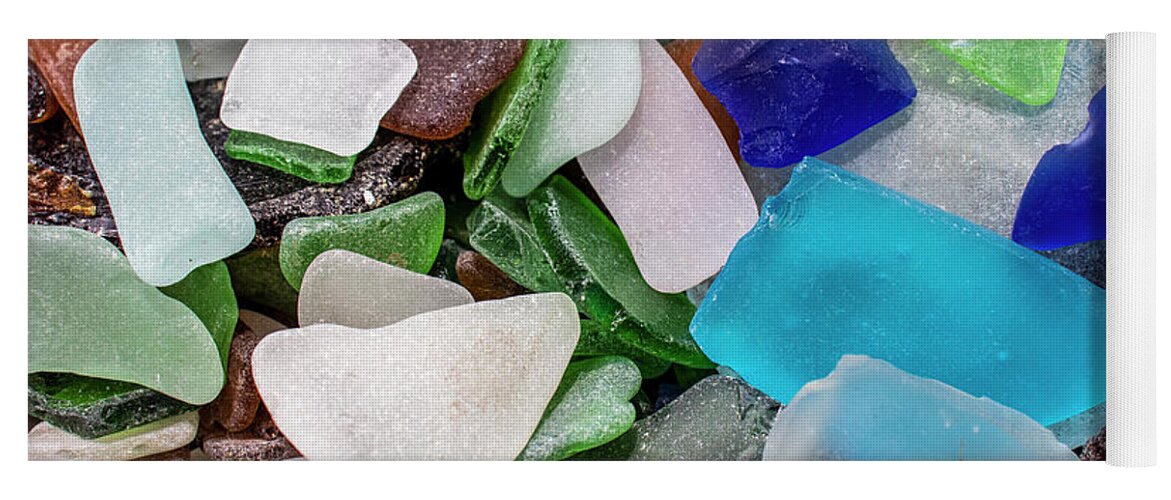 Sea Glass Yoga Mat featuring the photograph Mixed Sea Glass by Blair Damson