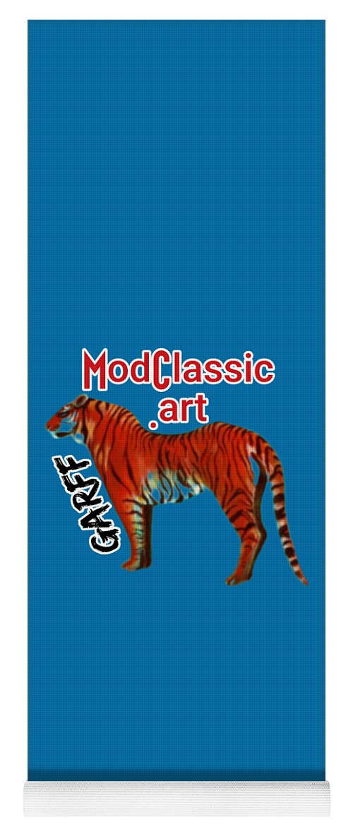 Tigers Yoga Mat featuring the painting ModClassic Art Tiger by Enrico Garff
