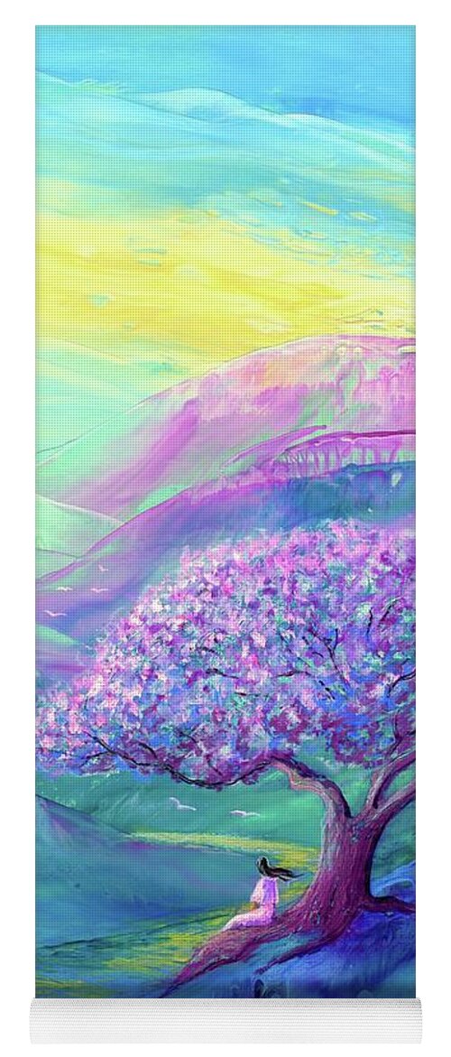 Meditation Yoga Mat featuring the painting Moment of Serenity by Jane Small