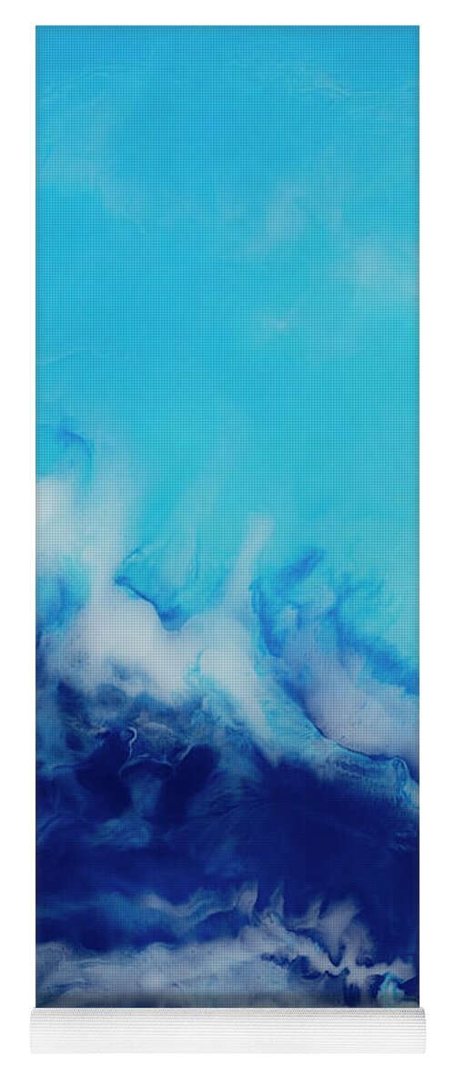 Wave Yoga Mat featuring the painting Open Ocean by Tamara Nelson