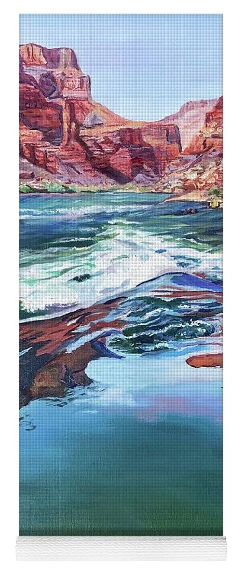 Water Yoga Mat featuring the painting Momentum, Grand Canyon by Page Holland