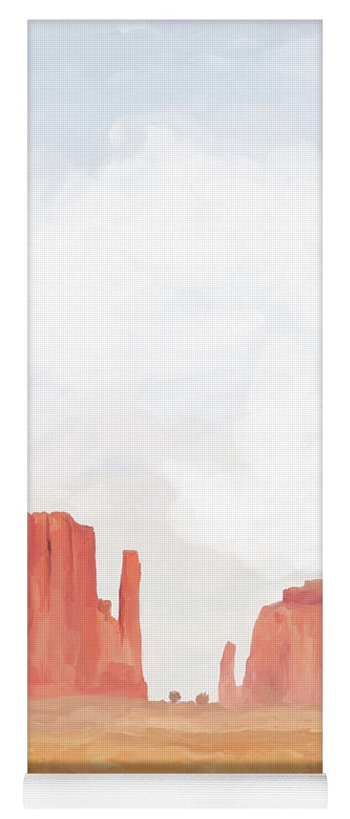 Monument Valley Yoga Mat featuring the digital art Monument Valley Mittens by Ramona Murdock