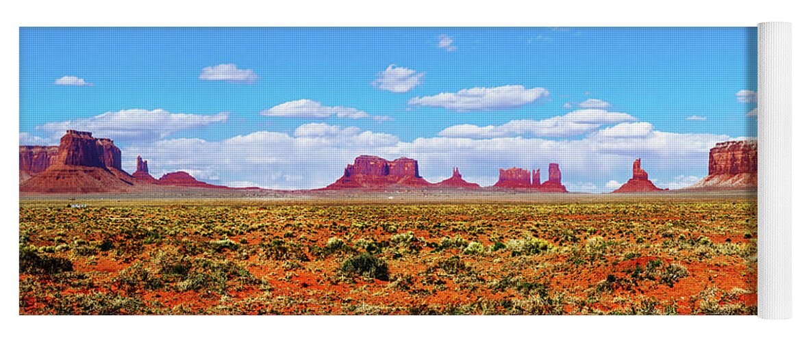 Monument Valley Yoga Mat featuring the photograph Monuments Of The West by Az Jackson