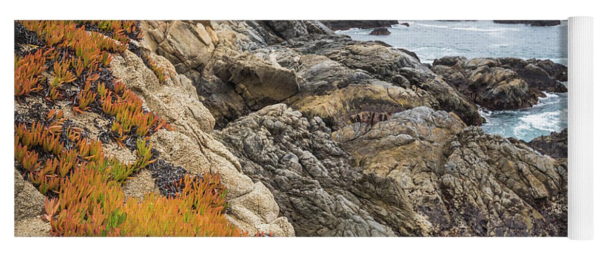 Big Sur Yoga Mat featuring the photograph Moody Shores by Margaret Pitcher