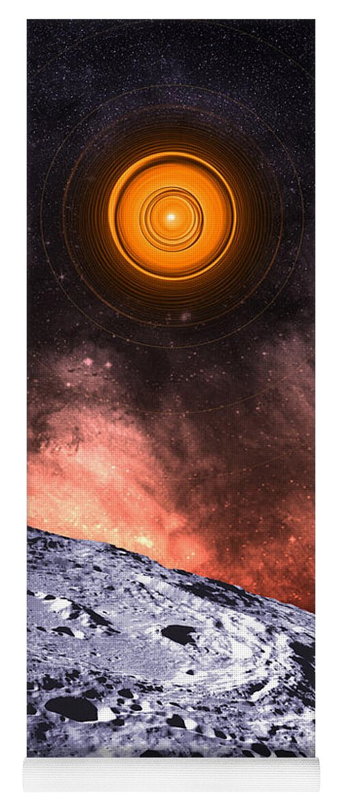 Moon Yoga Mat featuring the digital art Moon View by Phil Perkins