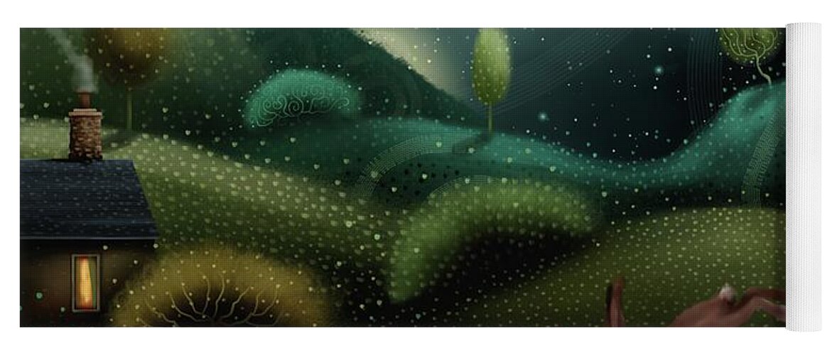 Landscape Art Yoga Mat featuring the painting Moonlight Dash by Joe Gilronan