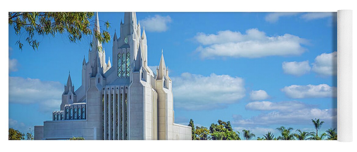 Morman Church Lds Temple Yoga Mat featuring the photograph Mormon LDS Temple by David Zanzinger