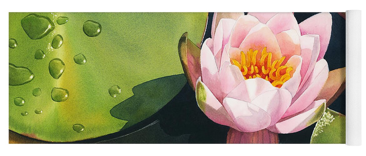 Water Lily Yoga Mat featuring the painting Morning Bliss by Espero Art