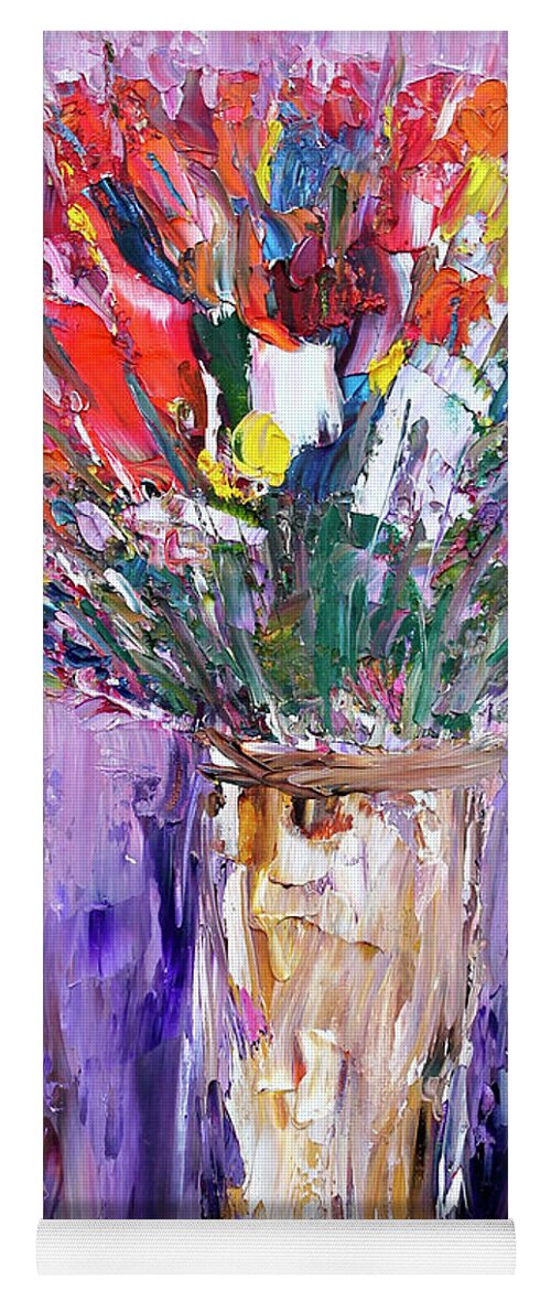 Flowers Yoga Mat featuring the painting Morning Bouquet by Teresa Moerer