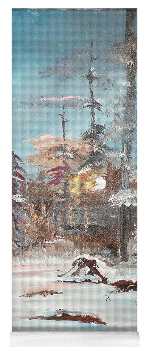 Landscape. Donnsart1 Yoga Mat featuring the painting Morning Is Risen painting # 122 by Donald Northup