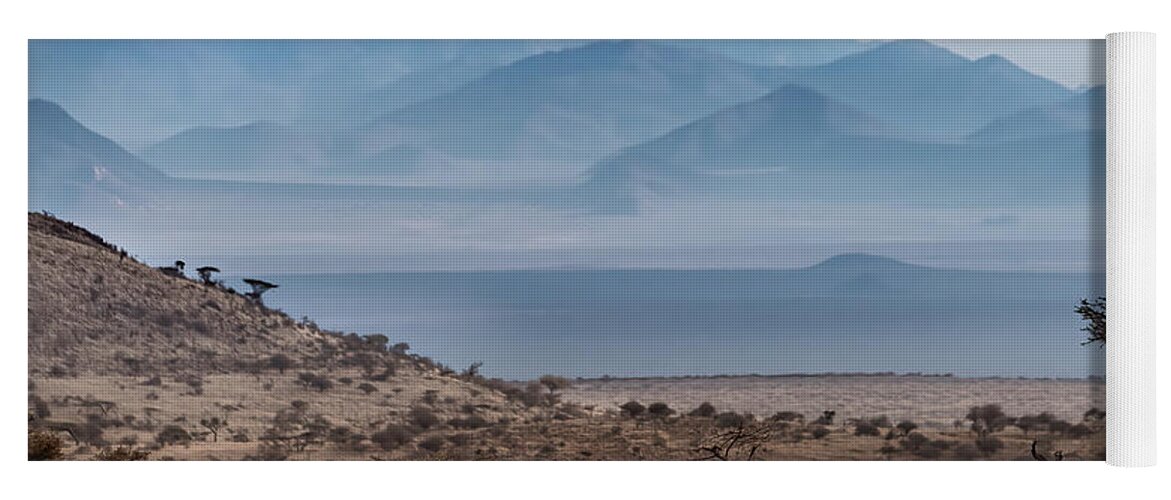 Africa Yoga Mat featuring the photograph Morning Mist - Kenya by Sandra Bronstein