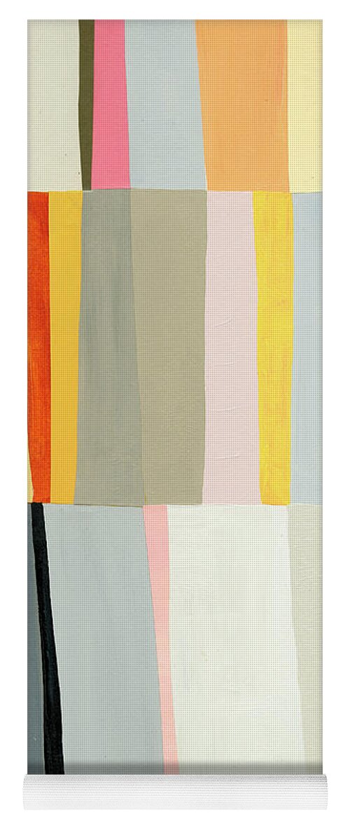 Abstract Art Yoga Mat featuring the painting Morning Sparks by Jane Davies