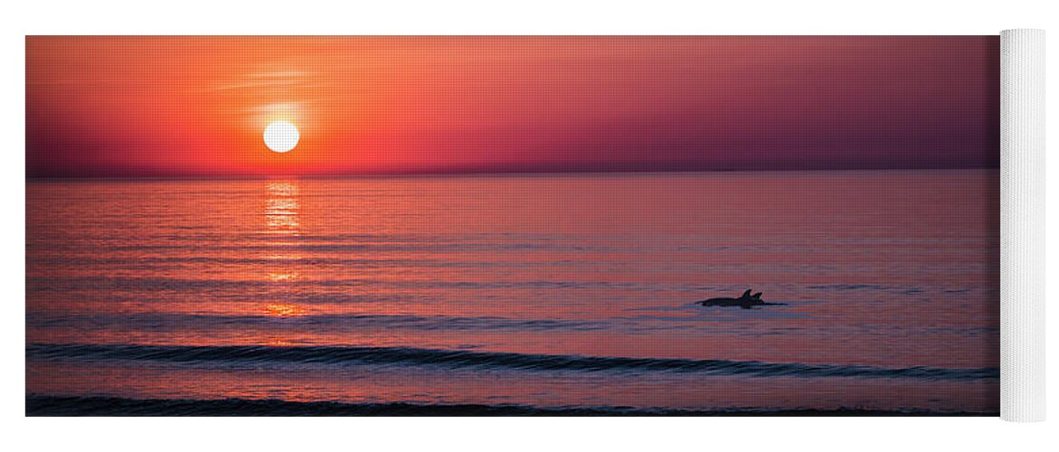 Ocean Yoga Mat featuring the photograph Morning Swim by Skip Tribby