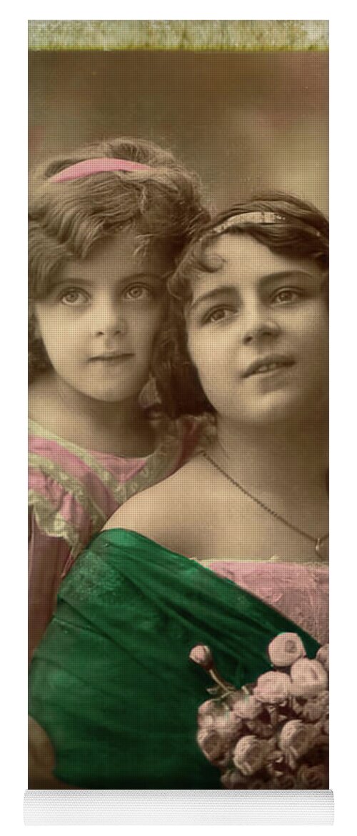 Cards Yoga Mat featuring the photograph Mother and Daughter by Elaine Teague