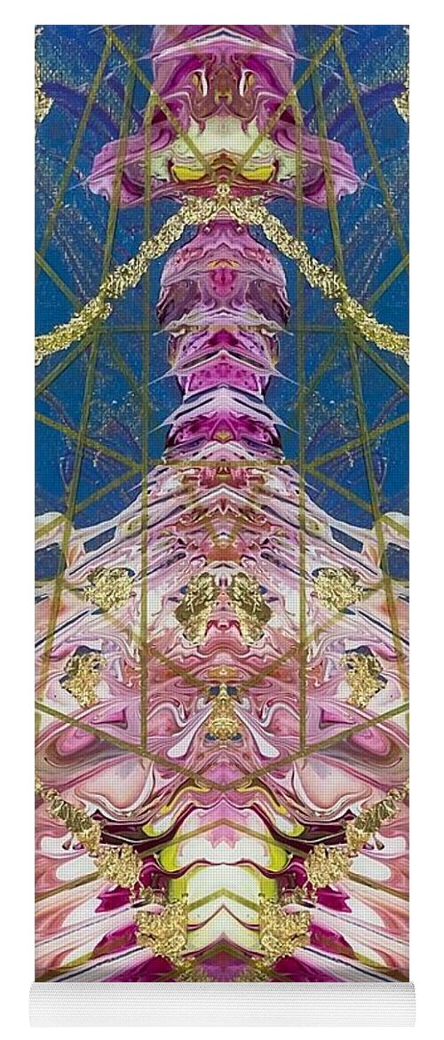 Galaxy Yoga Mat featuring the digital art Mothership by Nicole DiCicco