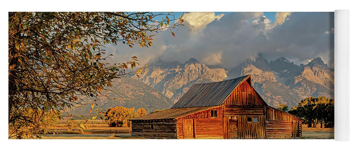 Barn Yoga Mat featuring the photograph Moulton's Barn by Jack Bell