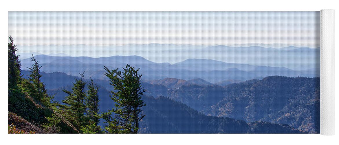 Smoky Mountains Yoga Mat featuring the photograph Mount LeConte 33 by Phil Perkins