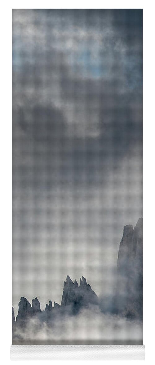 Mountain Peak Yoga Mat featuring the photograph Mountain peaks between the clouds by Michalakis Ppalis