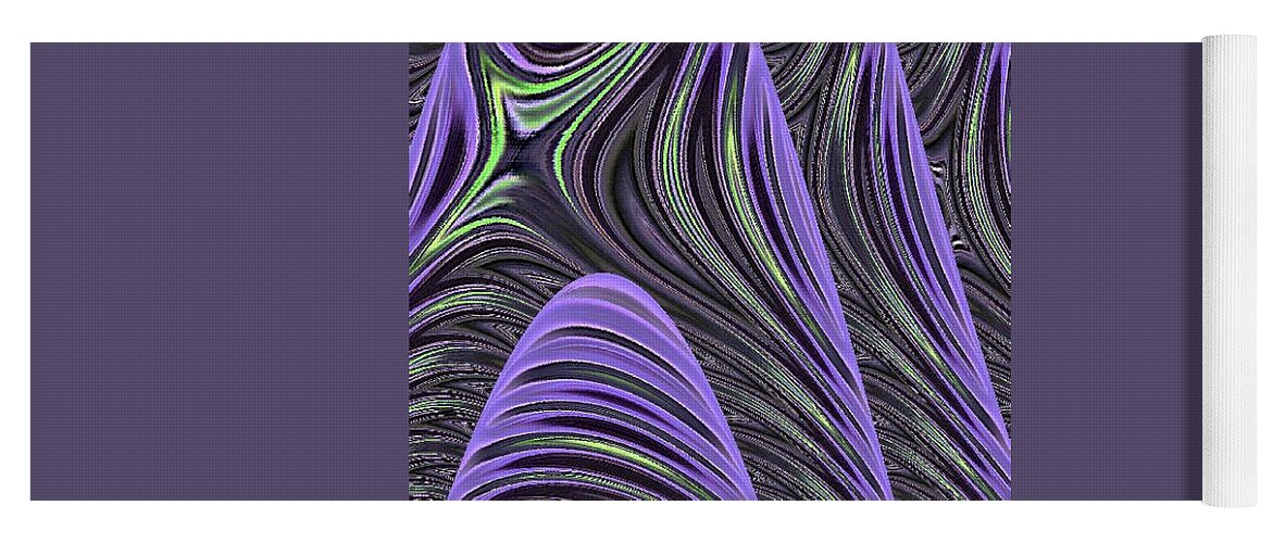 Abstract Yoga Mat featuring the digital art Mountains Abstract by Ronald Mills