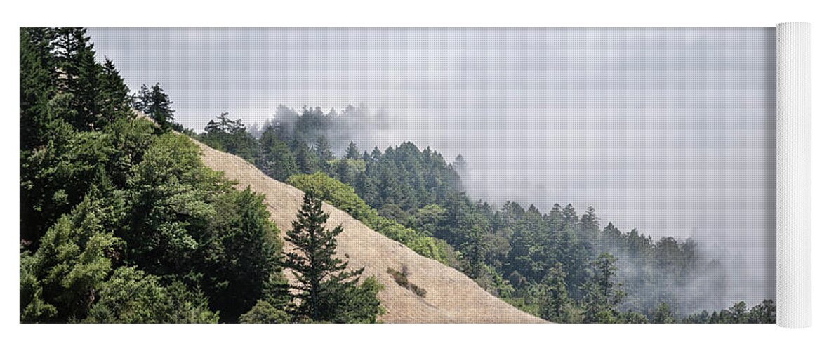 California Yoga Mat featuring the photograph Mt. Tamalpais Hillside Fog by Gary Geddes