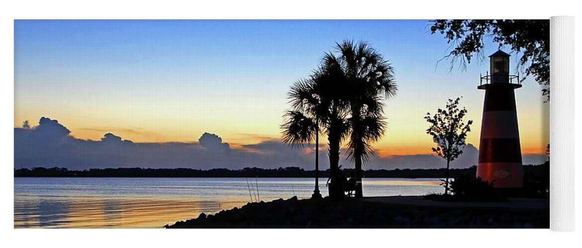 Lighthouse Yoga Mat featuring the photograph Mt.Dora Lighthouse at Sunset by Shara Abel