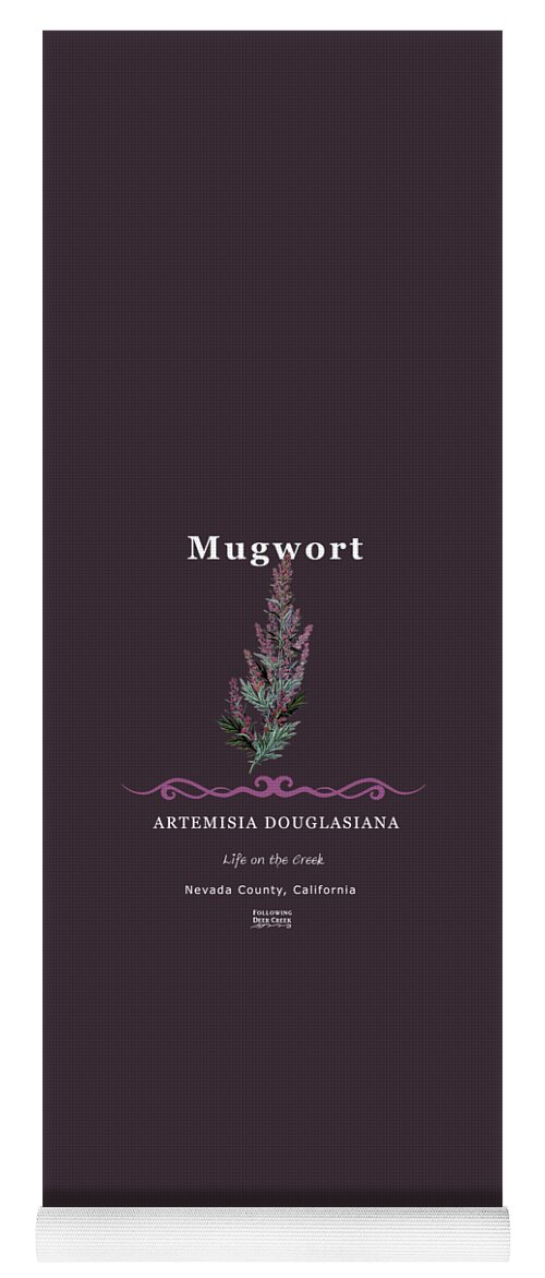 Mugwort Yoga Mat featuring the digital art Mugwort Herb by Lisa Redfern