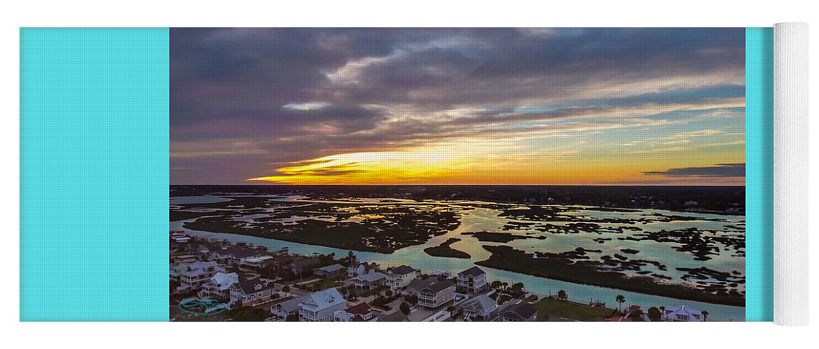 Murrells Inlet Yoga Mat featuring the photograph Murrells Inlet from above by John Marr