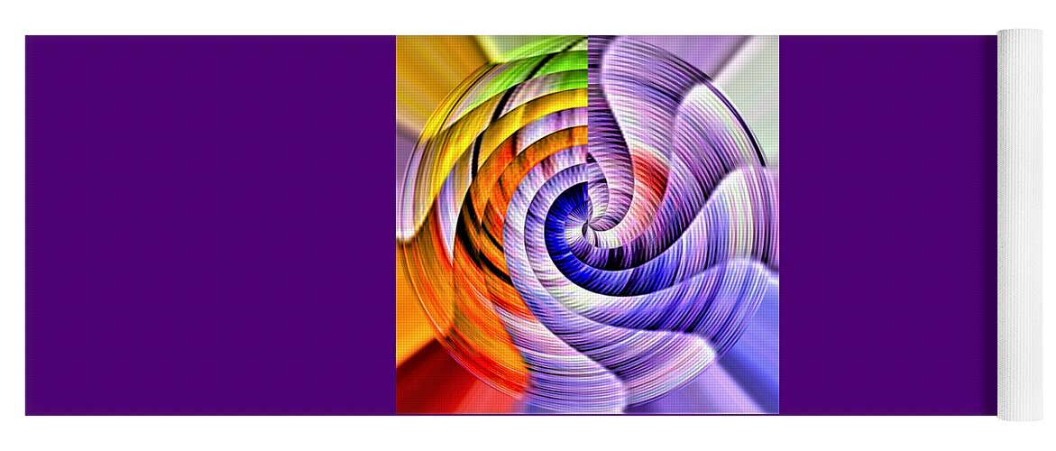 Abstract Yoga Mat featuring the digital art My Biggest Fan by Ronald Mills